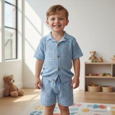 H13770TOD: Boys True Knit Shirt & Shorts Outfit (2-4 Years)